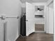 Basement utility room with hot water tank and laundry hookups at 1116 Jadewood Ave, Clearwater, FL 33759
