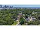 Aerial view of the home in a neighborhood near the city and water at 1119 Highland S St, St Petersburg, FL 33701