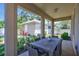 Inviting covered patio with an outdoor dining set, ideal for relaxation and entertaining at 1119 Highland S St, St Petersburg, FL 33701
