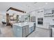 Spacious kitchen with a center island, stainless steel appliances, and an open concept layout at 1119 Highland S St, St Petersburg, FL 33701