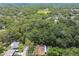 A beautiful aerial shot of a lush green neighborhood with mature trees and landscaped yards at 1402 E Mimosa Dr, Plant City, FL 33563