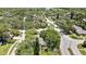 Picturesque aerial view of the home set in a verdant, established neighborhood with easy access to nearby amenities at 14619 Daybreak Dr, Lutz, FL 33559