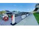 Beautiful view of multiple boat slips and docks on the water with boat lifts at 2 Seaside Ln # 801, Belleair, FL 33756