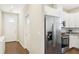 Modern kitchen featuring stainless steel appliances and ample counter space near the entryway at 3114 E 21St Ave, Tampa, FL 33605