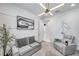 Modern home office with contemporary decor, a comfortable seating area, and ample space at 32203 Mahogany Valley Dr, Wesley Chapel, FL 33543