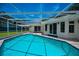 Sparkling in-ground pool surrounded by a screened enclosure and a well-maintained patio area at 3411 Glossy Ibis Ct, Palm Harbor, FL 34683
