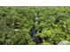 Serene aerial view of a river flowing through a lush green forest at 34147 Ringwalt Dr, Dade City, FL 33523