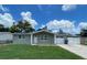 Charming single-story home featuring a stone facade, well-maintained lawn, attached garage and driveway at 3803 43Rd N Ave, St Petersburg, FL 33714