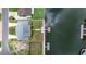 Property lines of waterfront home featuring a private dock on the canal with access to the open water at 4279 Newport Dr, Hernando Beach, FL 34607