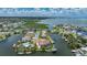 Captured from above, showcasing waterfront homes offering direct access to canals and the open sea at 4279 Newport Dr, Hernando Beach, FL 34607