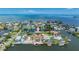 Stunning aerial shot of waterfront homes showcasing easy water access and coastal lifestyle at 4279 Newport Dr, Hernando Beach, FL 34607