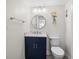 Updated bathroom featuring a marble countertop vanity and modern fixtures at 450 Treasure Isle Causeway # 411, Treasure Island, FL 33706