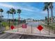 Community boat ramp with direct access to the water. Sign says 'Private Property' at 6513 Sand Shore Ln, New Port Richey, FL 34652