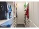 Walk-in closet features built-in shelving and plenty of space for clothing and storage at 6817 Ebb Tide Ave, Apollo Beach, FL 33572