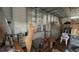 Unfinished room with metal walls, ceiling fan, shelving, and a mannequin at 7206 Reindeer Rd, Tampa, FL 33619