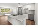 Well-equipped kitchen features stainless appliances, white cabinets, sleek countertops, and ample storage space at 7571 Ridge Rd, Seminole, FL 33772