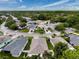 Aerial view of a well-kept neighborhood with tree lined streets at 12200 Hunters Lake Dr, New Port Richey, FL 34654