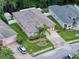 Well-maintained single-Gathering home with lush lawn, landscaping, and neutral exterior paint at 12200 Hunters Lake Dr, New Port Richey, FL 34654