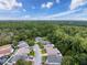 Aerial view of a wooded neighborhood with tree-lined streets at 12200 Hunters Lake Dr, New Port Richey, FL 34654