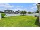 A spacious backyard with a privacy fence and green lawn offers plenty of outdoor space at 12322 Eagle Swoop Pl, Riverview, FL 33579