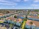 An aerial view of the townhome community with well-manicured landscaping and easy access to parking at 1302 Twilridge Pl, Brandon, FL 33511