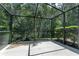 Screened patio with ample space for outdoor seating, surrounded by lush greenery for privacy at 21248 Diamonte Dr, Land O Lakes, FL 34637