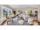 Spacious living room featuring hardwood floors, large windows and a stylish design at 2174 Kent Ave, Clearwater, FL 33764