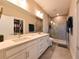 Modern bathroom features double sinks, sleek tile, and a glass-enclosed walk-in shower at 2568 13Th N Ave # 2568, St Petersburg, FL 33713