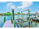 Boat lift on the water at 5253 Boardwalk St, Holiday, FL 34690