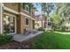 Relaxing patio area with outdoor seating, nestled in a peaceful, tree-lined backyard at 7001 Interbay Blvd # 219, Tampa, FL 33616