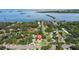 Scenic aerial view of the home showing its proximity to the water and surrounding community at 8200 31St N Ter, St Petersburg, FL 33710