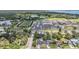 Aerial view of a home near schools, showcasing its neighborhood location and proximity to community amenities at 1403 Tallahassee Dr, Tarpon Springs, FL 34689