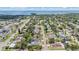 Panoramic aerial view showcasing a residential area close to the ocean, complete with tree-lined streets at 1403 Tallahassee Dr, Tarpon Springs, FL 34689