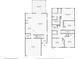 Full home floorplan including measurements of each room: bedrooms, bathrooms, living areas, garage, and the screened patio at 15420 Quail Woods Pl, Ruskin, FL 33573