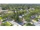Neighborhood aerial view showcasing lush greenery, tree-lined streets, and well-maintained homes at 2850 Doone Cir, Palm Harbor, FL 34684