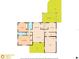 Detailed floor plan illustrating layout of home, including bedrooms, baths, and living areas at 2850 Doone Cir, Palm Harbor, FL 34684