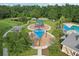 Aerial view of the community playground with covered picnic areas and playground equipment for children at 2903 Cordoba Ranch Blvd, Lutz, FL 33559