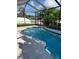 Inviting pool area featuring a refreshing pool surrounded by a screened enclosure, offering privacy and relaxation at 3111 S Canal Dr, Palm Harbor, FL 34684
