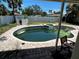 Backyard showcasing a pool and spa, offering a relaxing outdoor oasis, perfect for entertaining at 3811 Huntington Ne St, St Petersburg, FL 33703
