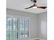 Light-filled room with plantation shutters and neutral paint at 3923 Hudson Ln, Tampa, FL 33618