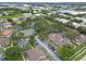 This aerial view showcases a community with tennis courts, a pool, and mature trees at 6262 142Nd N Ave # 1302, Clearwater, FL 33760