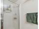 Shower stall with frosted glass door, showcasing a clean and functional space at 6262 142Nd N Ave # 1302, Clearwater, FL 33760