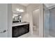 Bathroom featuring a vanity, tile flooring and a glass-enclosed shower at 7408 Sungold Meadow Ct, Apollo Beach, FL 33572