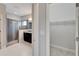 Bathroom featuring a glass-enclosed shower and vanity at 7408 Sungold Meadow Ct, Apollo Beach, FL 33572