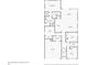 Detailed first floor layout showcasing bedrooms, bathrooms, kitchen, living spaces, and garage with dimensions at 7408 Sungold Meadow Ct, Apollo Beach, FL 33572