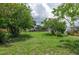 Expansive backyard featuring lush lawn with mature trees and a wooden fence for privacy at 760 72Nd N Ave, St Petersburg, FL 33702