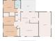 Simplified floor plan highlighting the bedroom, bathroom, kitchen, and living room layout at 760 72Nd N Ave, St Petersburg, FL 33702