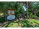 Landscaped garden view with signage and decorative features at 917 W Idlewild Ave, Tampa, FL 33604