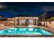 Inviting backyard pool with brick-paved patio and ample seating for relaxing and entertaining at 11828 Ranchers Gap Dr, Odessa, FL 33556
