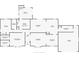 Detailed floor plan showcasing the layout of the home, including the kitchen, bedrooms, and bathrooms at 1402 Provincetown Cir, Lutz, FL 33549